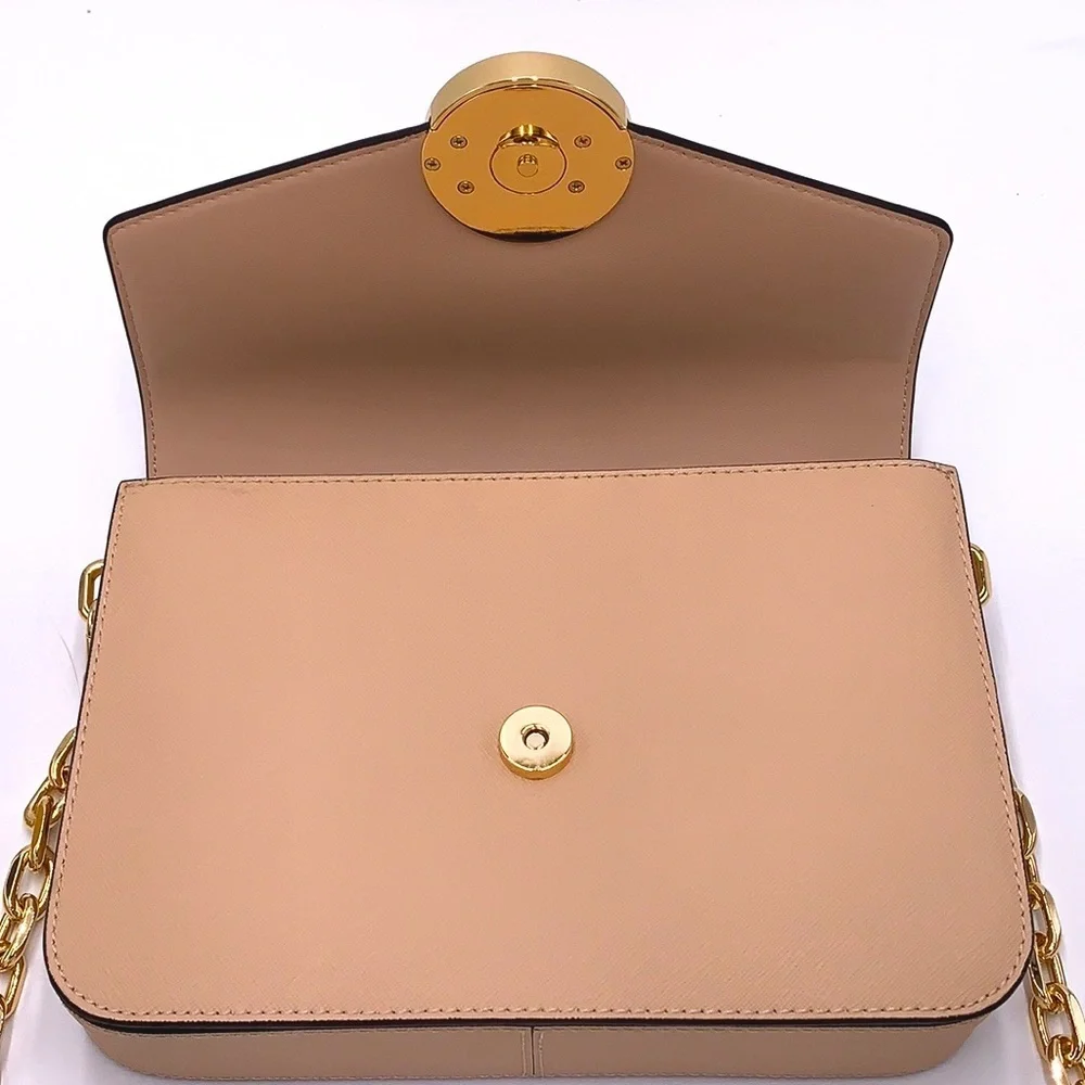 MICHAEL KORS CARMEN MEDIUM CONVERTIBLE SHOULDER BAG BUFF COLOR